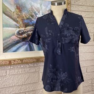 No Tags Silky Mandarin Collar Top